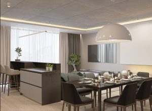 Modern house interior design living room