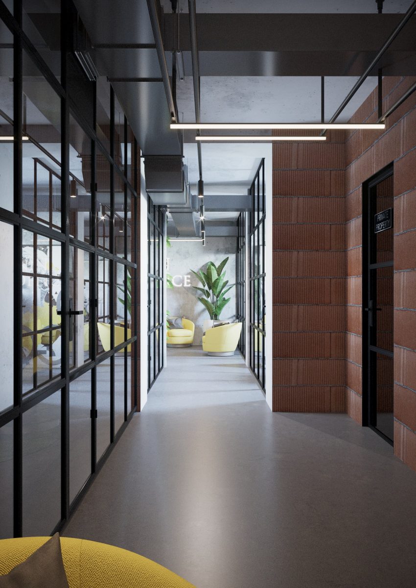 design interior coridor birou de avocatura chisinau