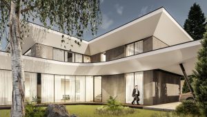 Locuință de lux pe două nivele parter și etaj cu dormitoare propria terasă