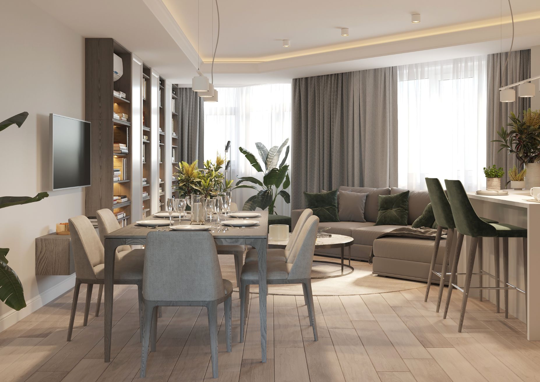 living amenajare in stil contemporan