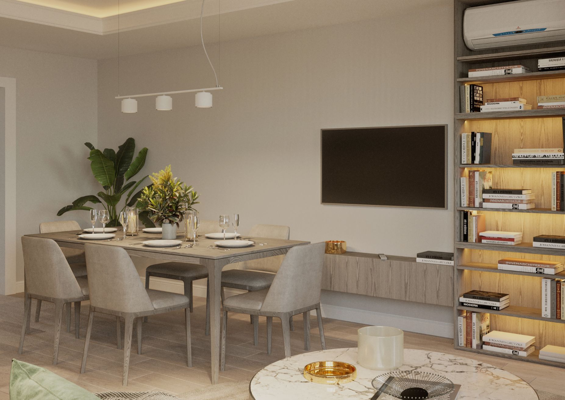 amenajare living in stil contemporan