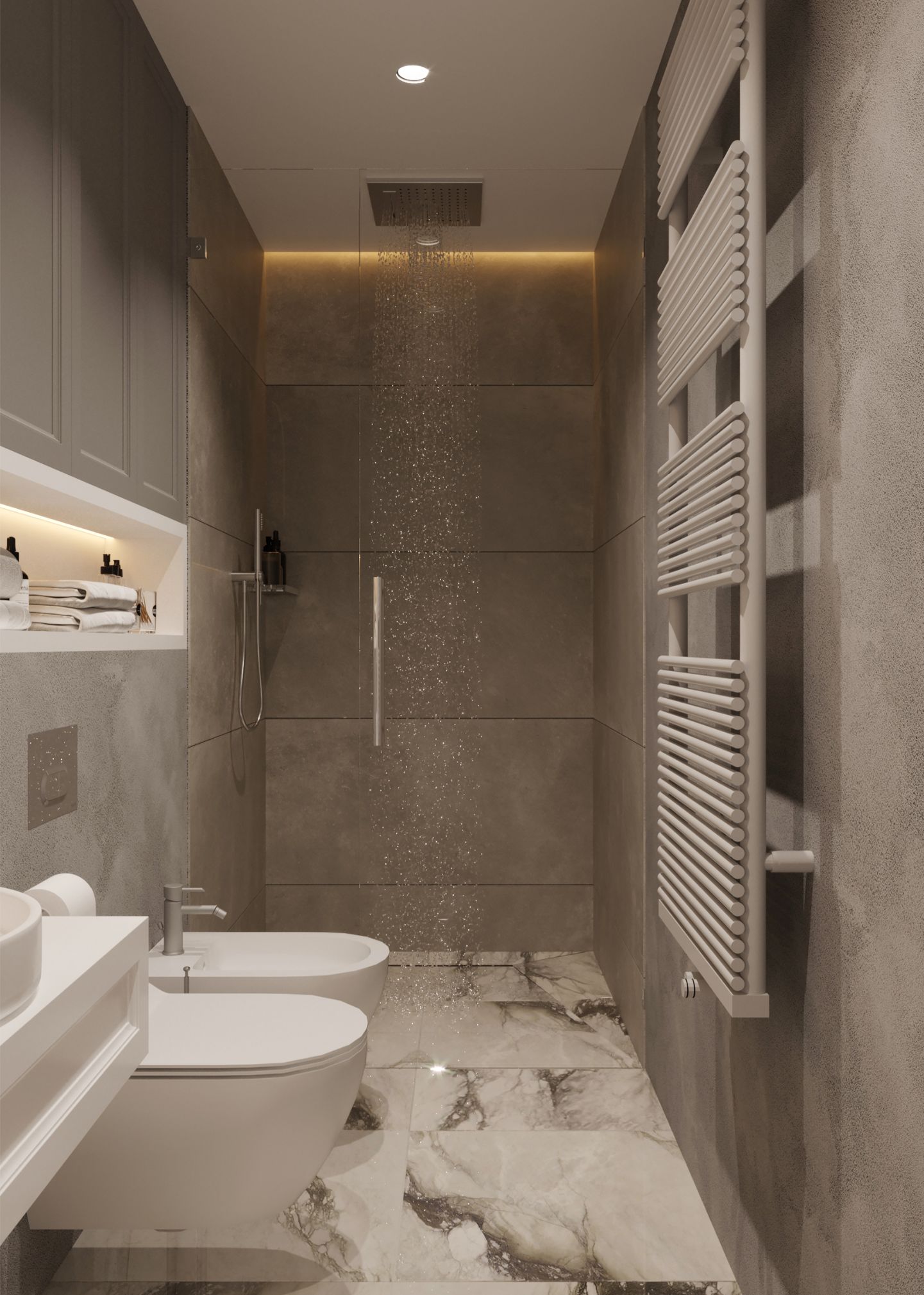 amenajare baie in stil contemporan