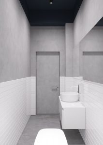 baie design interior cu elemete minimaliste