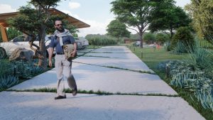 Locuința clasa premium cu un terenul amenajat cu alee și grădină pentru plimbare și relaxare