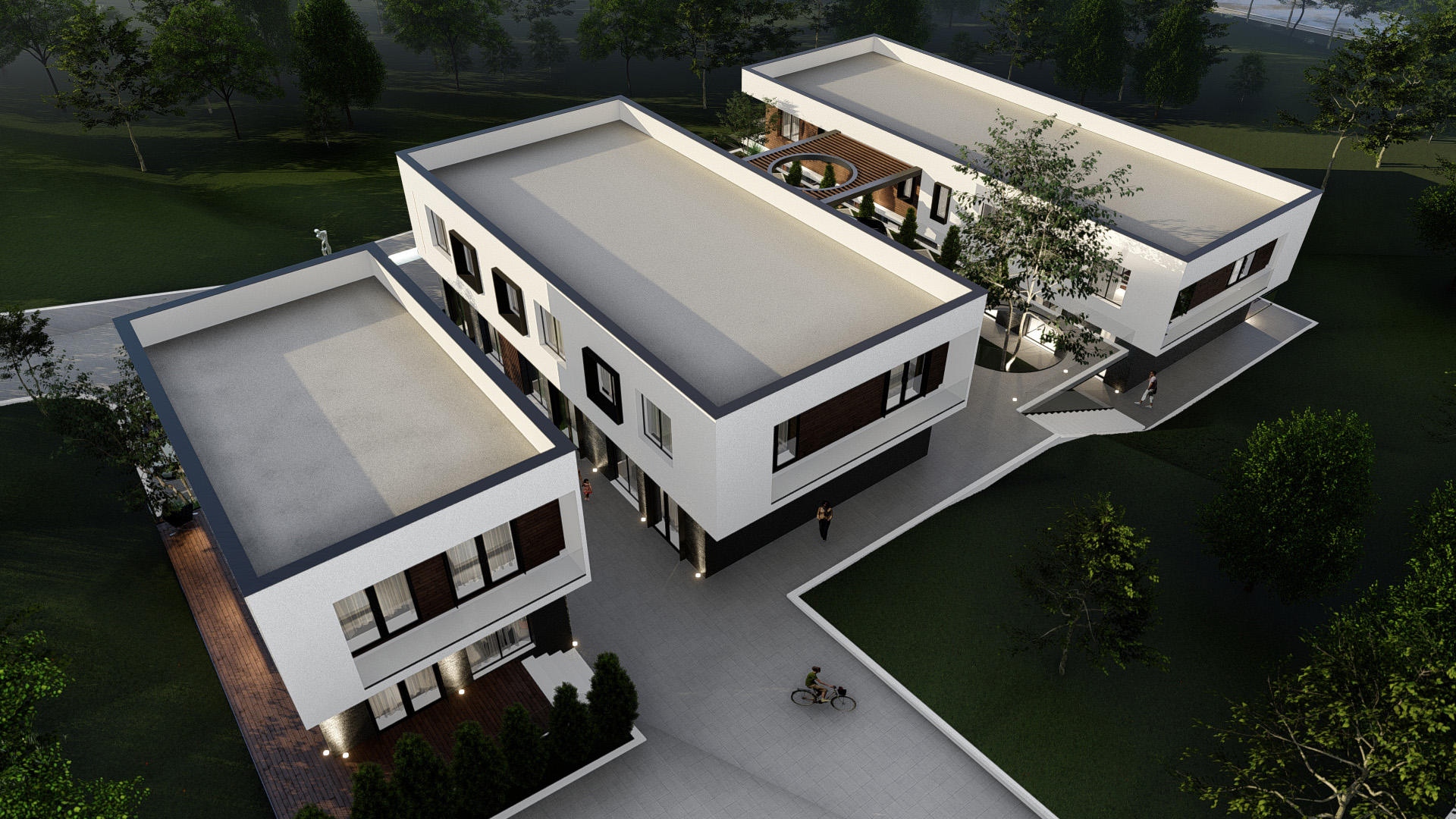 Proiect arhitectural mutifuncțional, un complex de locuințe stilate 