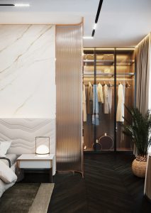 detalii amenajare interioara dormitor in stil modern