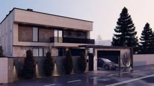 Design pentru casă modernă de lux cu curte interioară