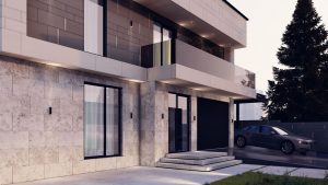 Design pentru casa modernă de inălțimea de 2 etaje, proiect arhitectural modern