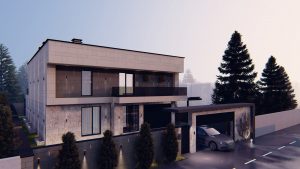 Design pentru casă modernă de lux cu curte interioară