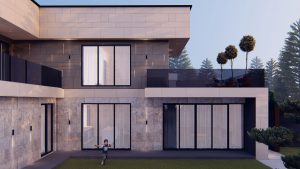 Proiect arhitectural pentru casa modernă cu curte interioară