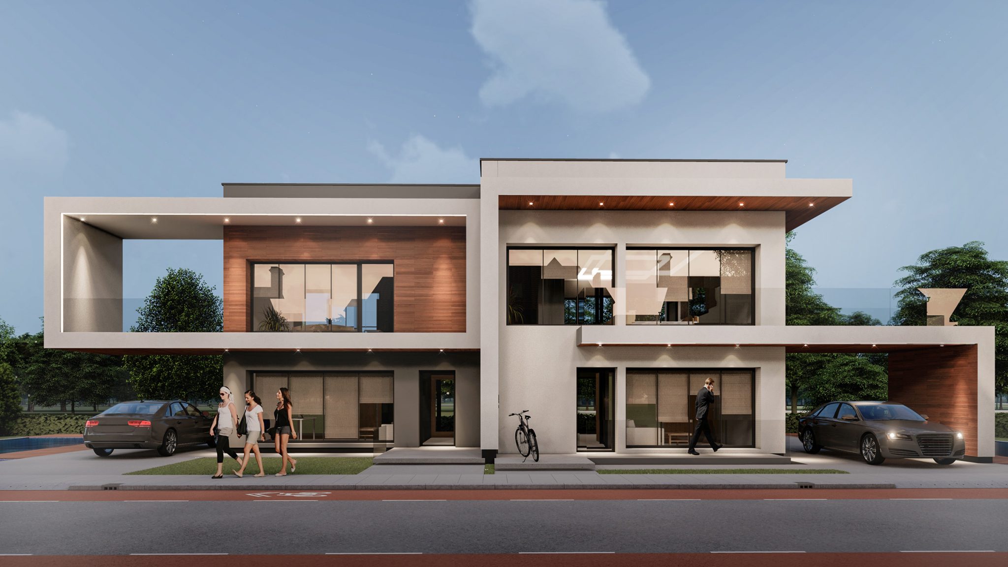 Ansamblu de case individuale preoiectate pentru un stilde viata comod