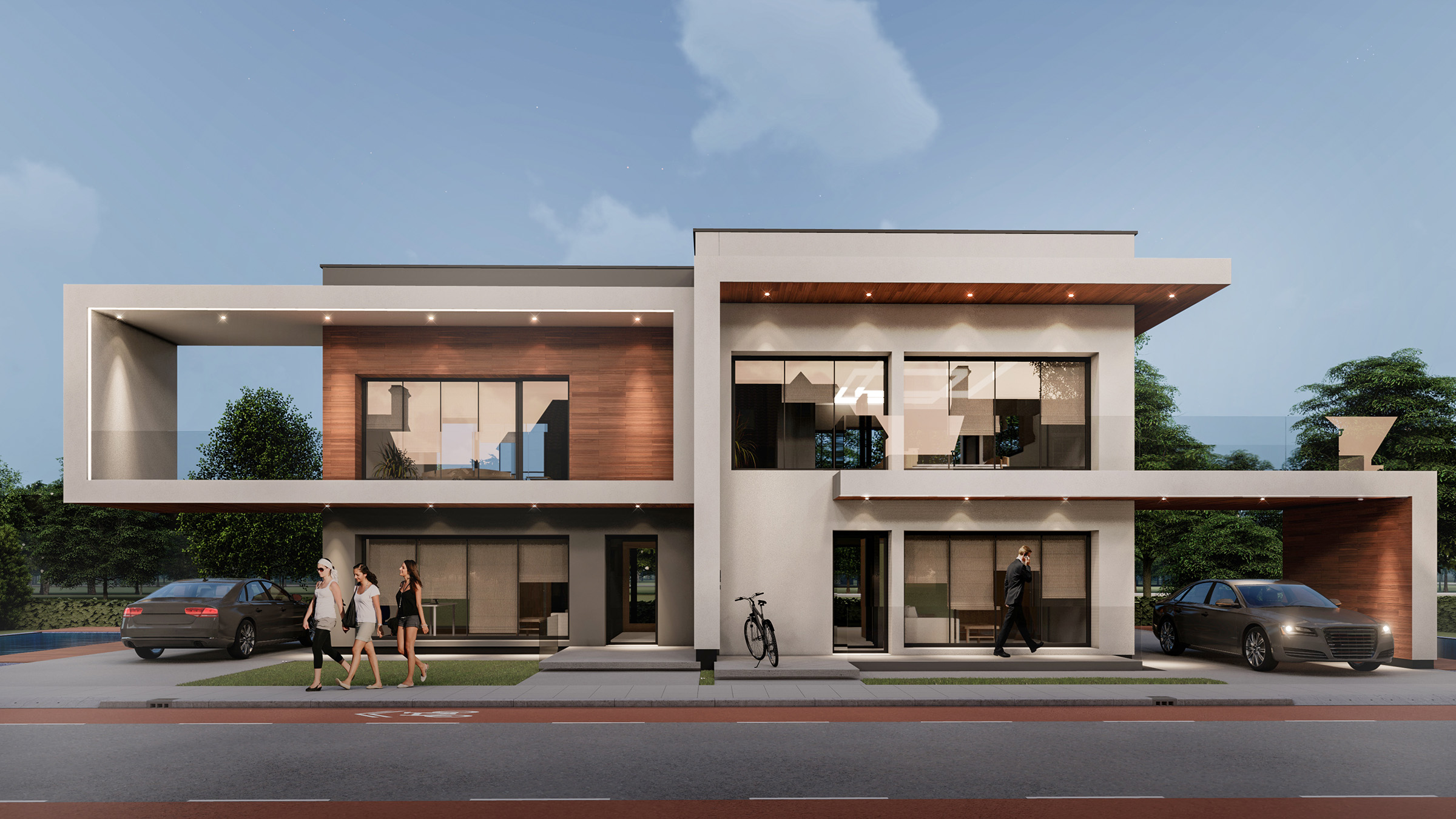 Ansamblu de case individuale preoiectate pentru un stilde viata comod