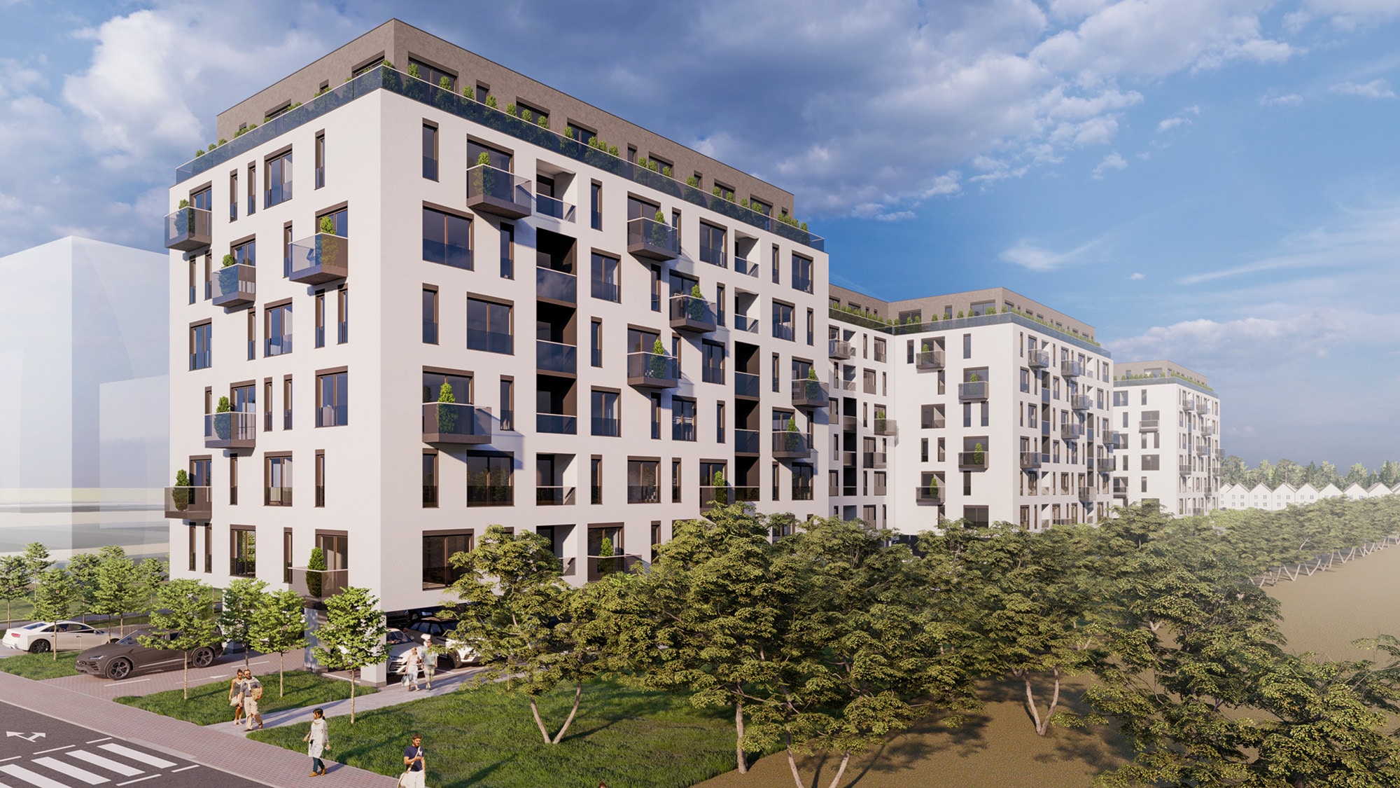 Proiect arhitectural de la biroul de arhotectura AB+Partners, pentru complexul residential in Bucuresti