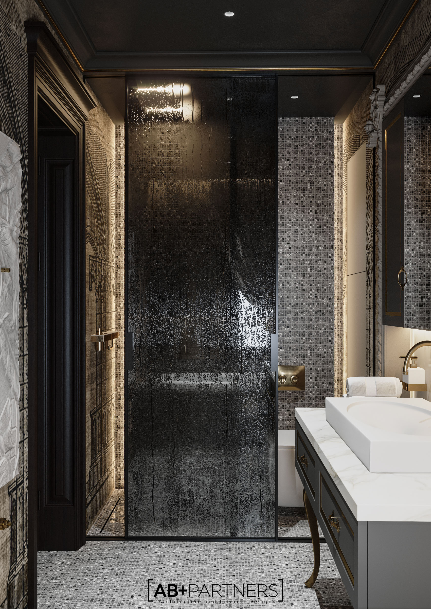 Interior pentru baie, de la biroul de arhitectura ab+partners