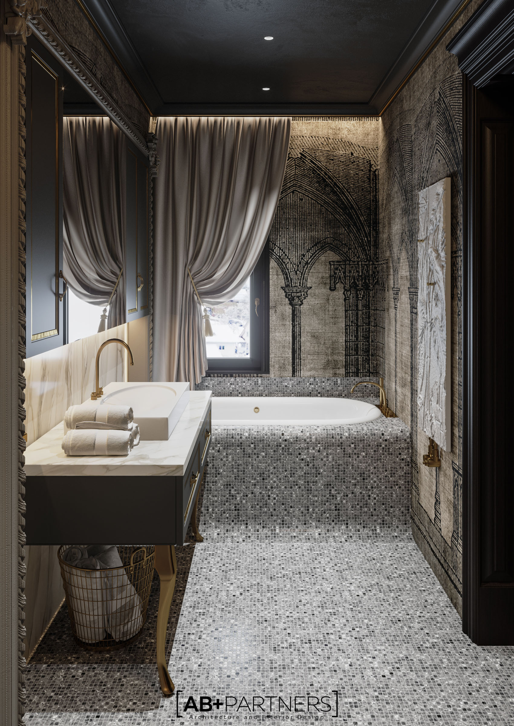 design interior baie cu cada mare, birou de arhitectura ab+partners