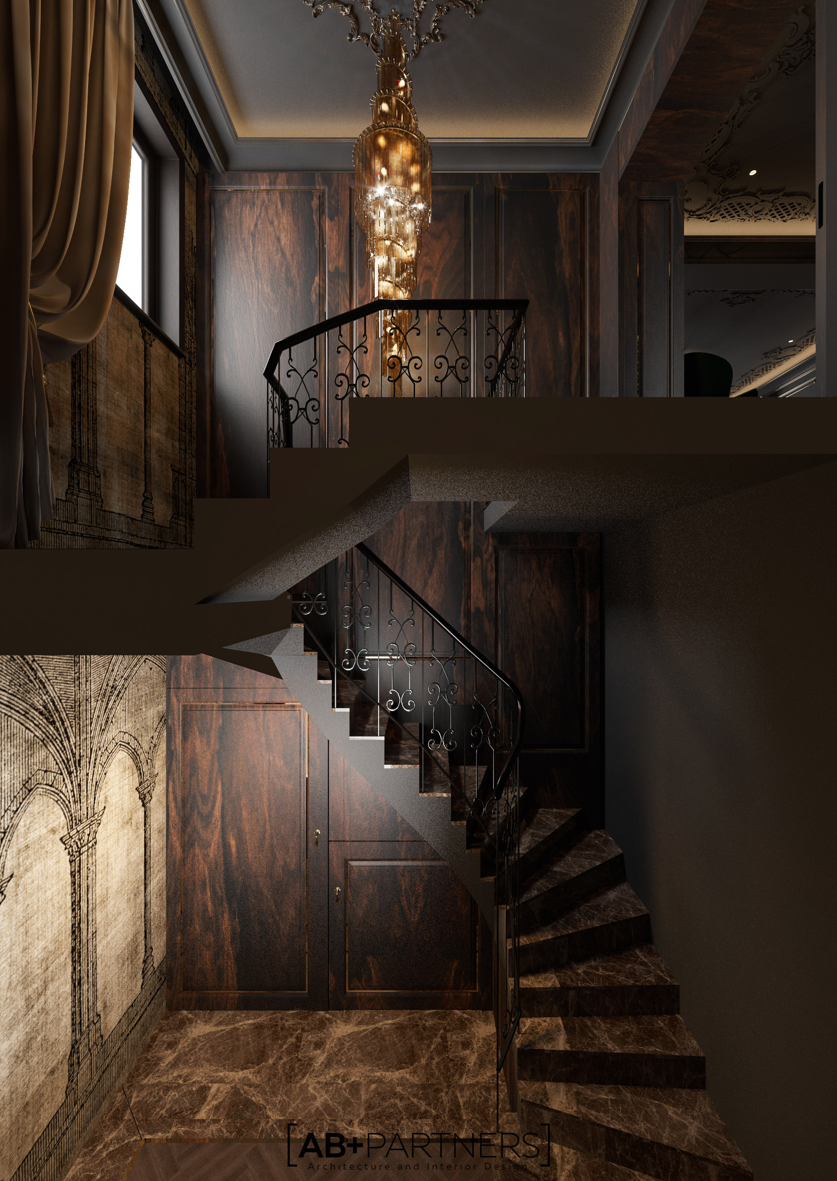 Detalii luxoase in interiorul villei