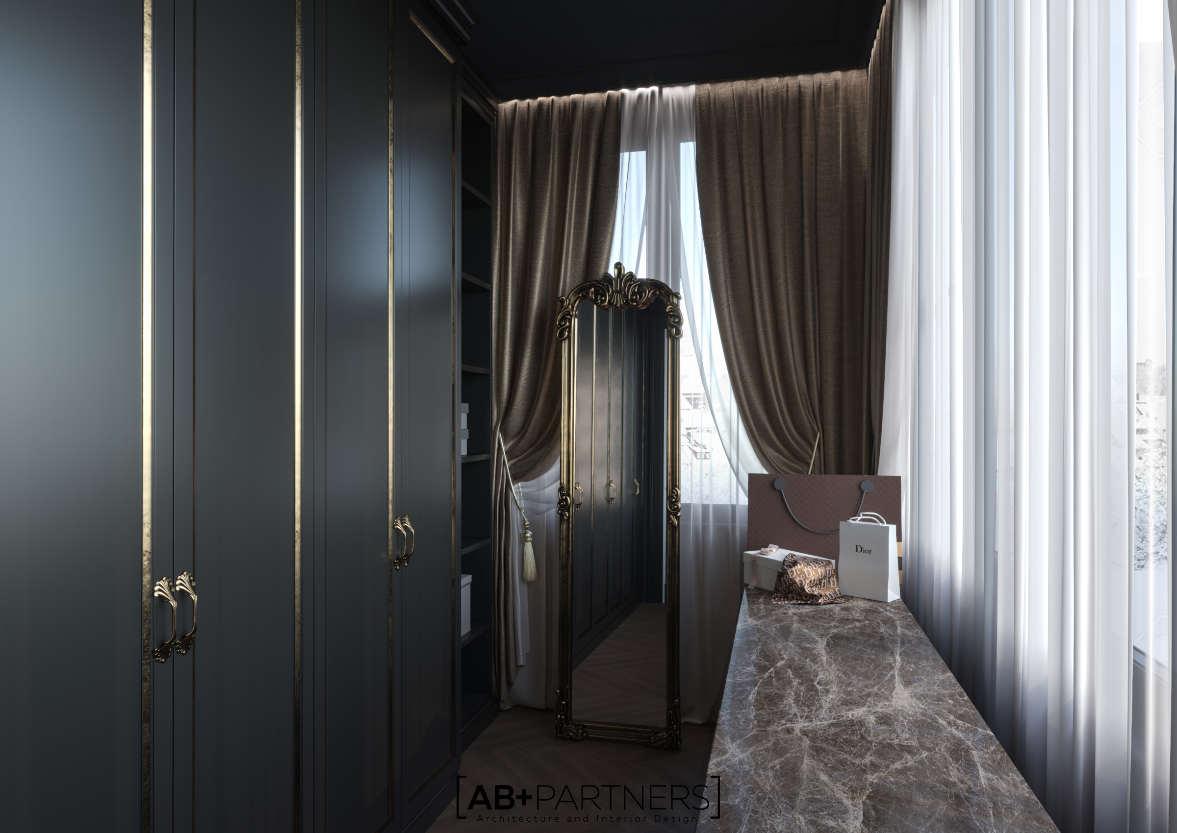 Design pentru camera de garderoba , proiect de la ab+partners