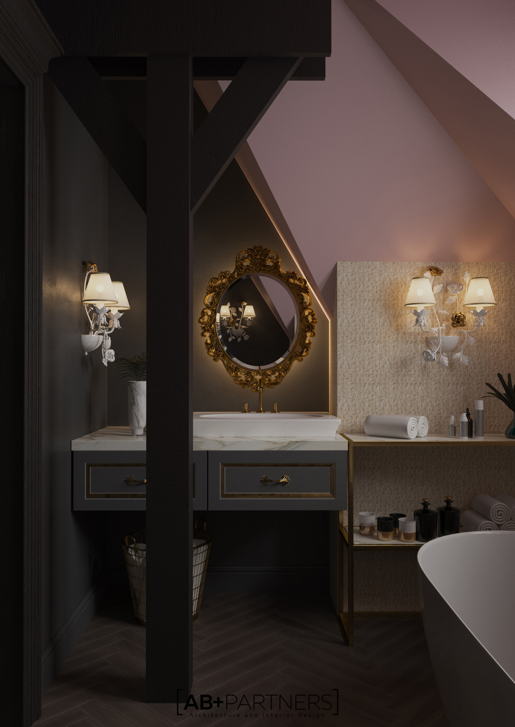 Baia de la mansarda, proiect de arhitectura de la ab and partners